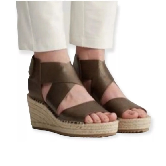 Eileen Fisher Willow Espadrille Wedge in Bronze. Size 7.5. - Picture 2 of 16